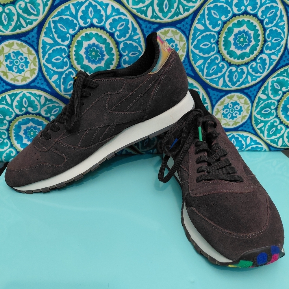Reebok Classic Leather Munchies Pack Cosmic Brownie Sneakers Men Sz 9.5 Colorful